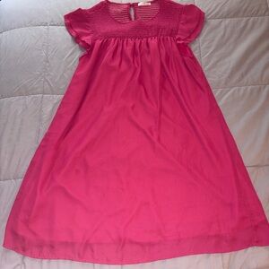 Girls' Pink Smocked Yoke Dress